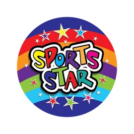 SuperStickers Sports Star Stickers. 28mm. Pack of 125.