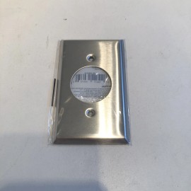 Leviton 1-Gang Locking Stainless Steel Wall Plate - 40mm
