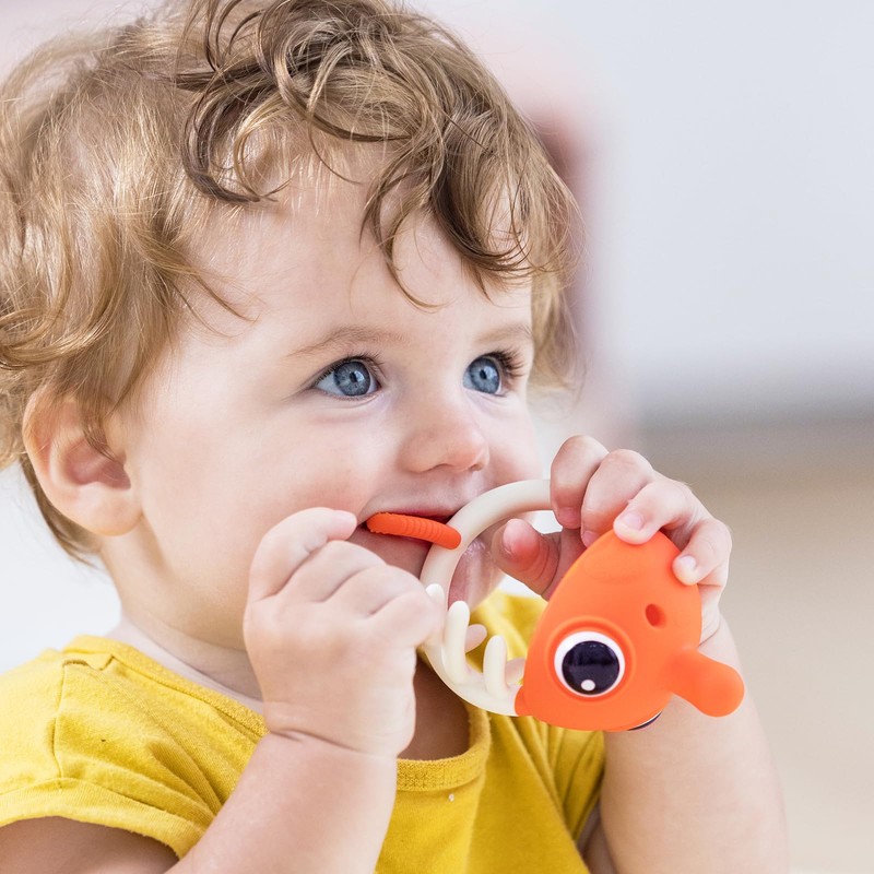 Teething Toys 3-6 Months, Mombella Clownfish Teethers for Babies 6-12