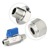 TAISHER 2PCS 304 Stainless Steel Compression Mini Ball Valve Shut