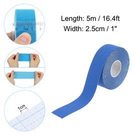 PATIKIL 16.4ft x 1 Inch Aerial Hoop Tape, Athletic Tape Adhesive Non-Slip Grip Tape Yoga Rig Sports Tape for Wrapping Exercises Gymnastics, Blue