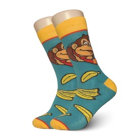 Donkey Kong Banana Crew Socks – Sock Bro Collection - Fun & Colorful Classic Gaming Socks