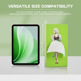 Sirmme Funny Skirt Tissue Box Cover Vintage Classy Cute Lady Skirt Tissue Box Holder Rectangular Creative Unique Decorative Tissue Box Cover for House Bathroom Living Room Bedroom Office (Lime Green)