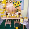 W&LESVAGO 4 Pcs Sunflower Print Taper Candles, 10 Inch Gradient