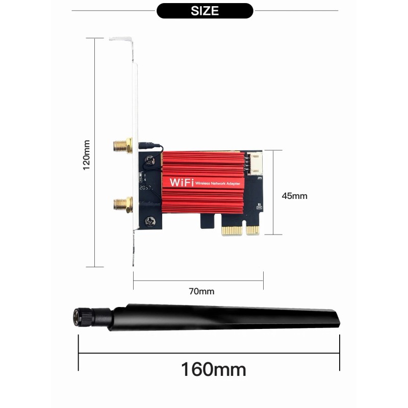 fenvi WiFi 5 PCI-E Wireless Adapter AC1200 Network Card Dual
