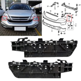 Pair Left Right Front Bumper Bracket Beam Mount Support Grille Guide Bracket Retainer Fit for Honda CRV 2007-2011 71198SWA003 71193SWA003 by OEMASSIVE