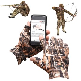 DecoyPro Lightweight Fingerless Hunting Gloves for Men - Camo Gloves for Deer Hunting & Fishing with Textured Grip Palm & Soft Lining – Comfortable Hunting Accessories - 1 Size Fits Most L to XL