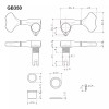 Gotoh NEW Gotoh GB350 RES-O-LITE Aluminum Bass 4-String Tuning Keys