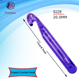 Mdoker 20mm Large Crochet Hook,Big Crochet Hooks for Chunky Yarn,Ergonomic Giant Crochet Hooks,Huge Crochet Hooks for Knitting Yarn,Beginners and Experiecced Crochet Lover