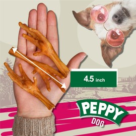 All Natural Chicken Feet Dog Treats (20 pcs) | Dehydrated for Freshness | Supports Joint Health with Glucosamine and Chondroitin | Promotes Dental Hygiene | Perfect for Small and Medium Dogs