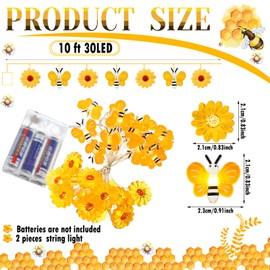 Zhanmai 2 Pcs 4th of July Decorations Lights Red White Blue String Lights 10ft 30 LED Patriotic Stars American Flag Battery Operated Decor for Fourth of July Independence Day, Star Flag