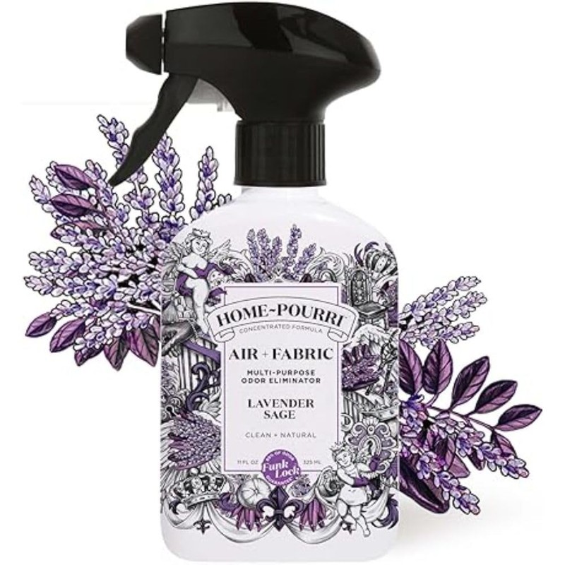 Home-Pourri Air + Fabric Multi-Purpose Odor Eliminator, Lavender Sage, 11