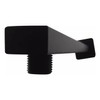 Brazo Cuadrado Regadera De 40cm Acero Inoxidable Negro Y Chapeton