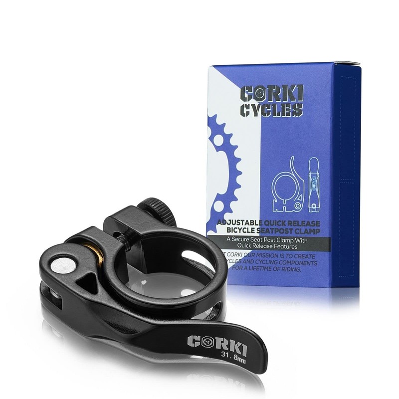 Corki Cycles Quick Release Bicycle Seat Post Clamp Sandblasting Anodised
