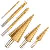 MXTIMWAN HSS 6-Piece Step Drill Set, Taper Drill Metal, Peeling