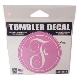 AGI Round Tumbler Decal Sticker Durable Drinkware & Vehicle Accessory – Pink F