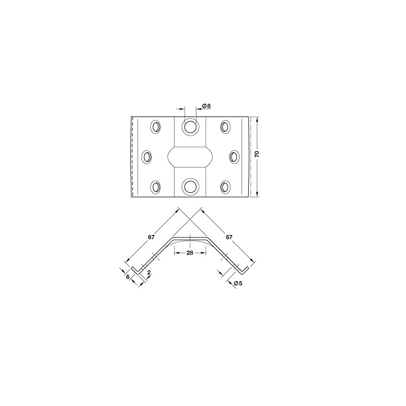 Set of 4 pcs Hafele Steel Corner Brace Brackets Furniture