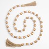 Becho 1 pc 57 Inches Wood Bead Garland with Tassels