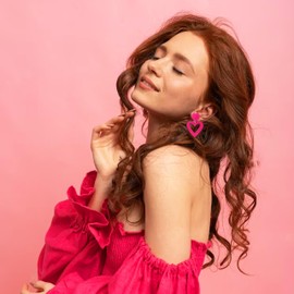 Pink Heart Errings for Women Heart Earrings for Womens Love Heart Dangle Earrings Pink Earrings for Party Prom for Womenfriend…