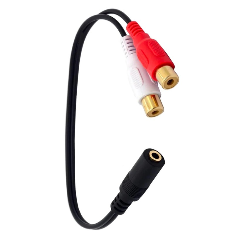 innov8 3.5mm AUX Female to Dual RCA Female Phono Stereo