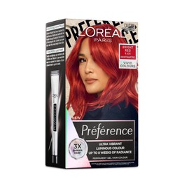 L'Oréal Paris Préférence Vivids Permanent Hair Colour, 8.624 Bright Red (Pack of 3)