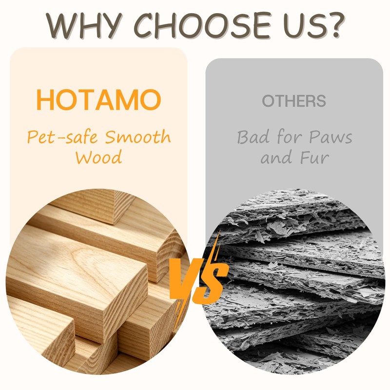 HOTAMO Wooden Hamster Cage with Acrylic Board Base, 31.5"