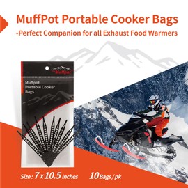 The Muffpot Portable Cooker Bags 7"X 10.5". Compatible with All Exhaust Food Warmer.Heat resistant, food- grade, BPA free. Also Suitable for Electric Lunch Food Heater (10 bags/pk)