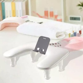 네일 암레스트 편안한 인체공학적 높이 조절 가능 핸드 스탠드 매니큐어 베개 가정용 DIY 살롱용 Nail Rest Comfortable Ergonomic Adjustable Height Hand Stand Manicure Pillow for Home DIY Salon Use [White]