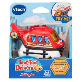 VTech Toot-Toot Drivers Helicopter, Pretend Play Vehicle with Lights, Phrases and Songs, Interactive Toddler Toy 12 Months, 2, 3, 4 Plus, English Version, Red