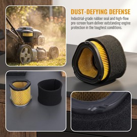 Lushview 12-083-10-S GY20661 Air Filter for John D L110 LT160 LX266 Mower