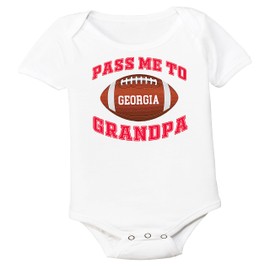 Future Tailgater Football Pass Me to GrandPa Baby Bodysuit for Georgia Fans