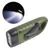 LED Portable Flashlight Multifunction Solar Charging Manual Power Generation Torch