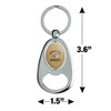Montana State University Bobcats Keychain Chrome Metal Spinning Oval Bottle