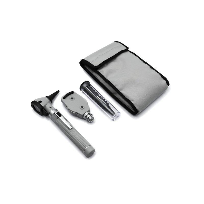 Estuche de Diagnostico Oto/Oftalmo, Lona, FO, Led, Gris