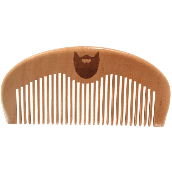 Live Bearded: Premium All-Natural Wooden Beard Comb - Anti-Static - Reduce Snagging, Beard Hair Damage and Ingrown Hairs - Keep Your Mustache Off Your Lip - Fits in Your Pocket - Easy Daily Grooming