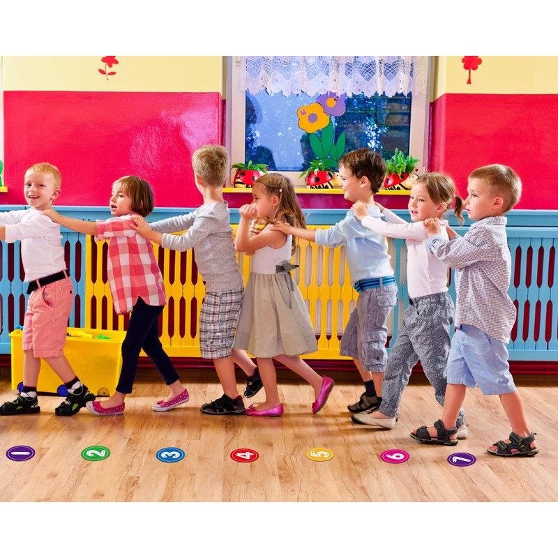 WhatSign 36PCS Number Markers - Line up Spots Dots Floor