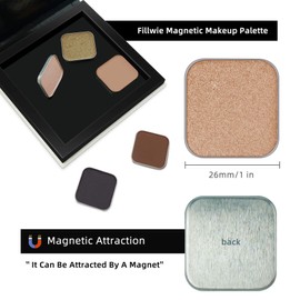 Fillwie Magnetic Single Matte Eyeshadow with Metal Pan, Long-lasting Natural Nude Color neutral Look, Base Eyeshadow Powder for Empty Magnetic Palette (Amber Aura)