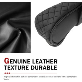 Funda para palanca de cambios de coche, piel mejorada, protector de palanca de cambios de coche, suave y transpirable, diseño de transmisión de mango de cambio automático, universal para la
