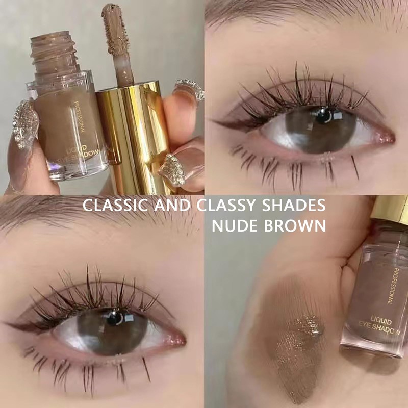 Long Lasting Waterproof Liquid Matte Eyeshadow In Neutral Nude Brown