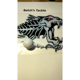Belch's Tackle 10 White Bucktail Jig heads Round ball  fluke striper Bass Cod Trout walleye - 1/2 ounce