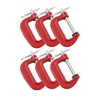 Unlorspy 6Pcs Red C Clamp Set 2 Inch Heavy Duty