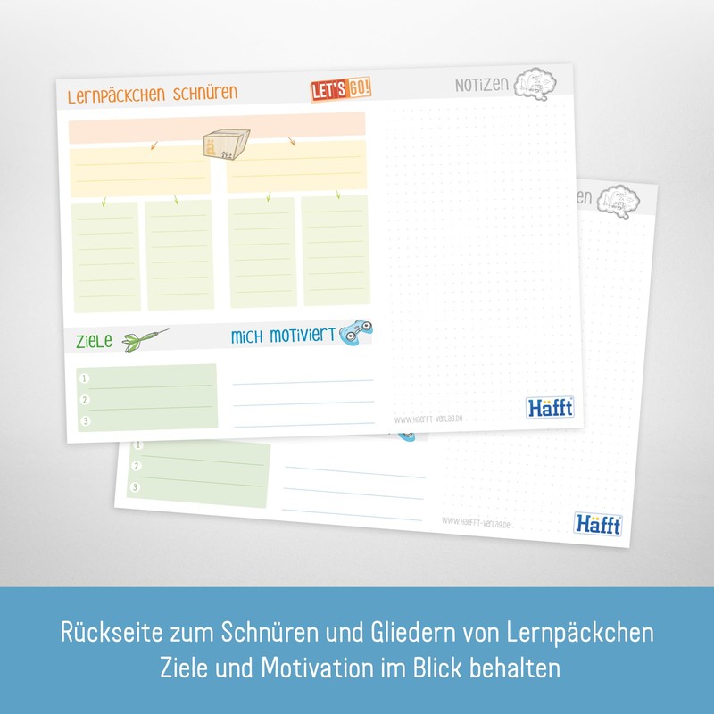 Häfft Learning Planner Pad A4 with 50 Sheets, Weekly Planner