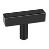Goldenwarm 5Pack Flat Black Cabinet Pulls Kitchen Hardware Drawer Knobs