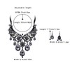 BriLove Women's Tribal Ethnic Crystal Chunky Statement Necklace Dangle Earrings