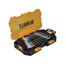 DeWalt DWMT73809 set de llaves de combinación SAE, caja dura de herramientas, 8 piezas, DWMT73810, Juego de llaves inglesas métricas                  