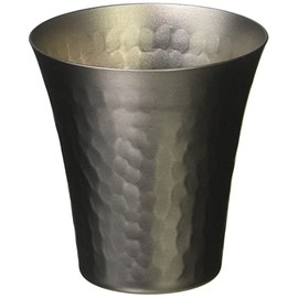 Nagao Tsubamesanjo TW-12 Titanium Japanese Sake Glass, Hammered, 2.0 fl oz (65 ml), Set of 2, Made in Japan