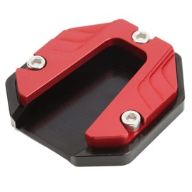 Motorcycle Side Stand Plate Pad, Universal Fashion Appearance Anodic Oxidation Coloring Kickstand Pad Extender High Strength for Soft Surface(Red)
