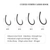 MUUNN 100Pcs Fly Tying Hooks,Curved Nymph Caddis Fly Hook for