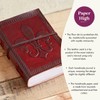 Fleur de Lis Leather Journal 13.5 x 18.5 cm Handmade