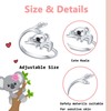 DkakoJew Lovely Koala Shape Ring, Adjustable Open Size Ring for